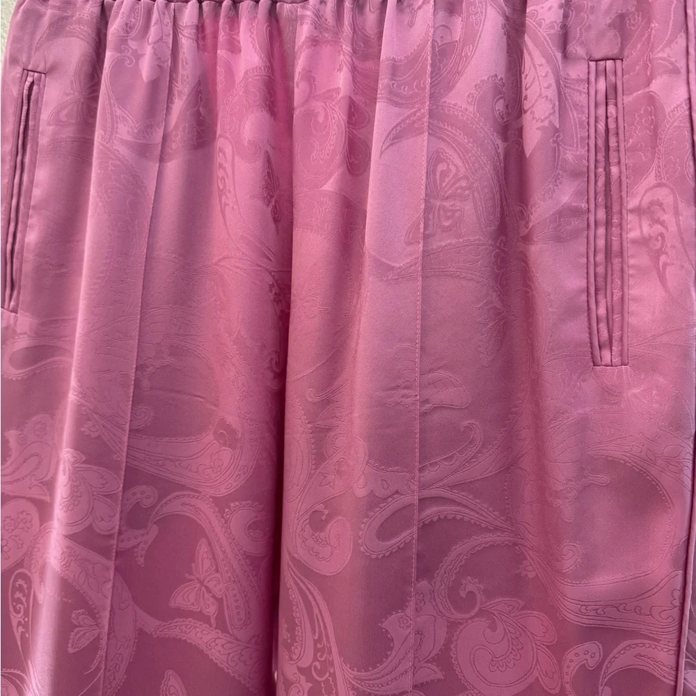 Fleur Du Mal Pajama Track Pant in Azalea Paisley Jacquard Elastic Waist‎ Size M - Picture 10 of 15
